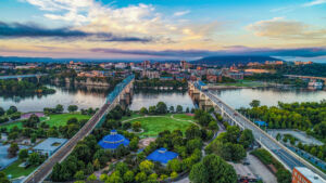 Inpatient/outpatient physiatry practice opportunity with view of bridges in Chattanooga