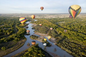 Inpatient consults with outpatient physiatry job in Albuquerque, NM with picture of balloons over NM