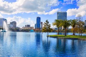 Outpatient physitry job in Orlando with view of the Orlando lake