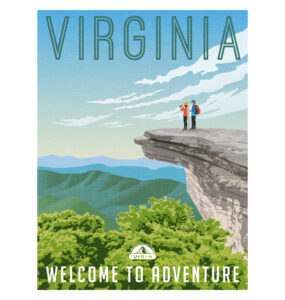 Charlottesville, VA physiatry job with picture of a VA travel poster