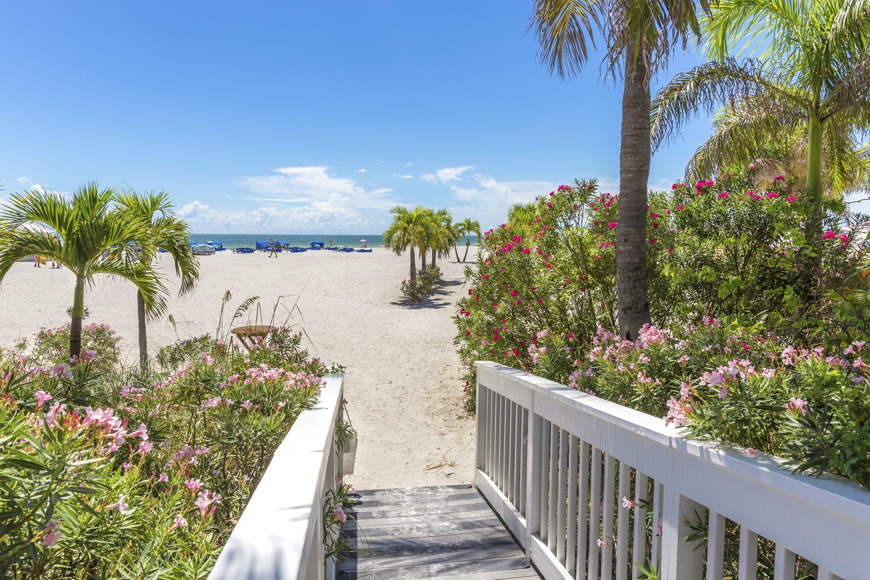 Boardwalk on beach in St. Pete, Florida